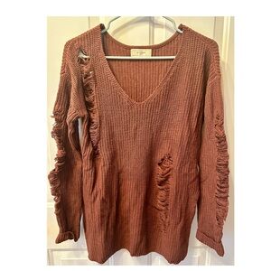 Distressed Brown Sweater🖤